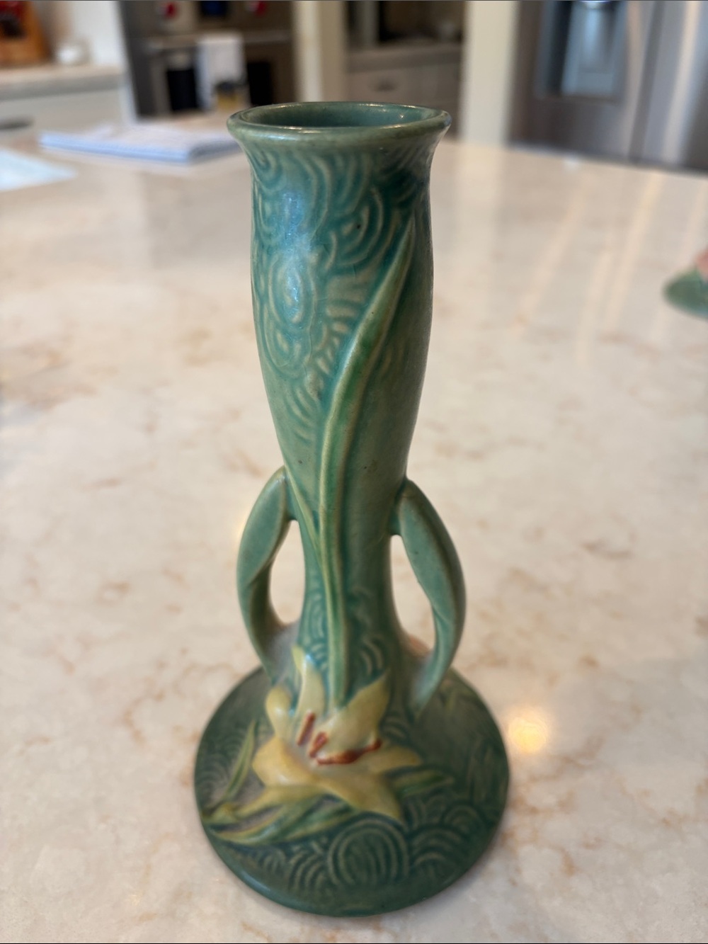 Vintage Roseville Zephyr Lily Ceramic Floral Bud Vase